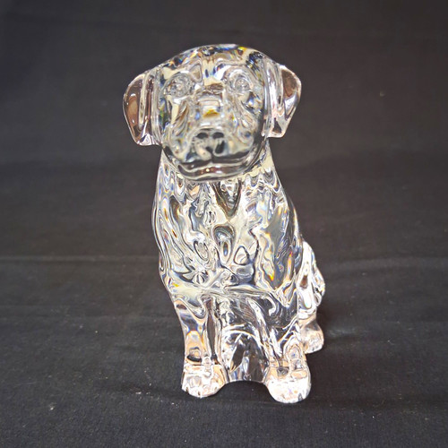 Waterford clear crystal dog - waterford,